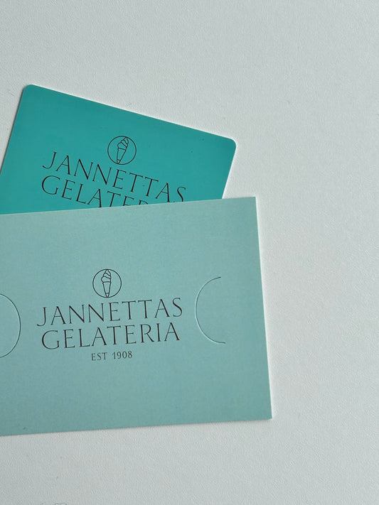 In-Store Jannettas Gelateria Gift Cards